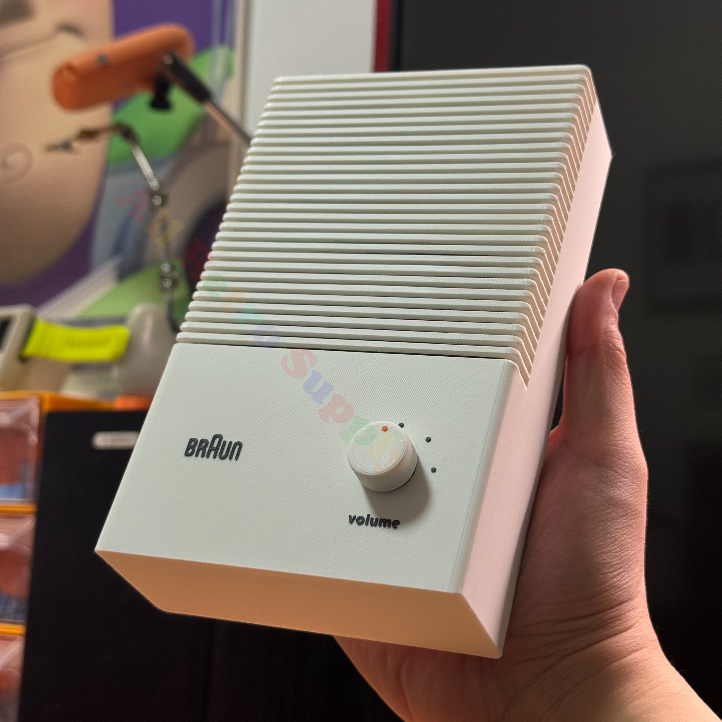 Handmade Retro Braun T3 Inspired Bluetooth Speaker-3D Print Case 100W Amplifier