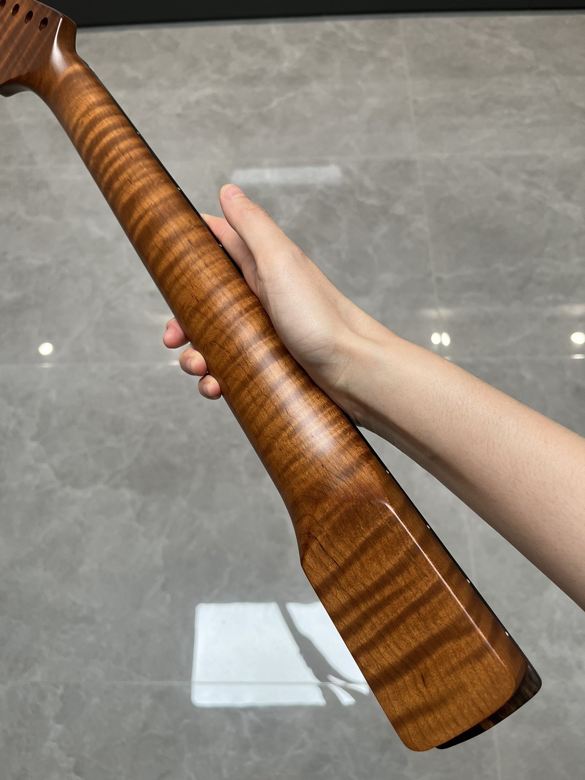 NEW Stainless Jumbo Frets Ebony 22fret Roasted Flame Maple electric guitar neck