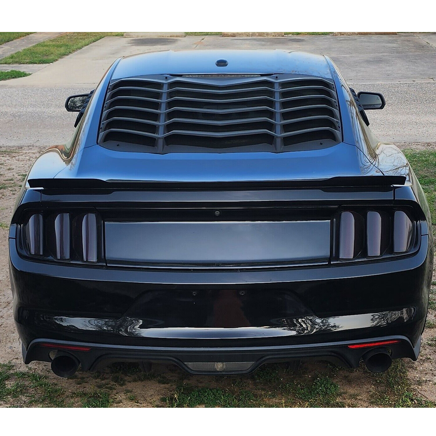 Gloss Black For 2015-2023 Ford Mustang GT Rear Trunk Decklid Panel Trim Cover