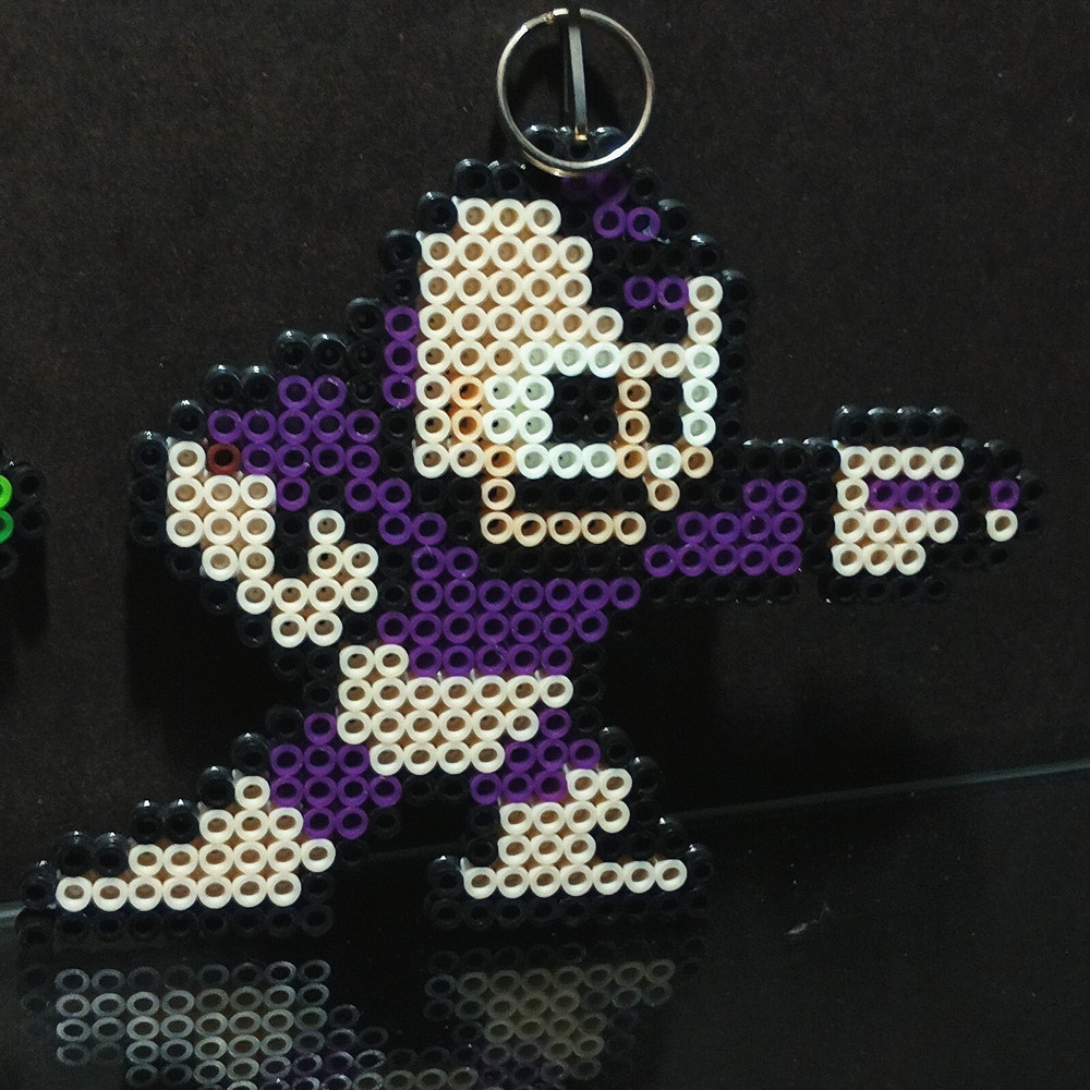 Mega Man Sprite Perler Pixel Art Bead Retro Nes Capcom Handmade Keychains
