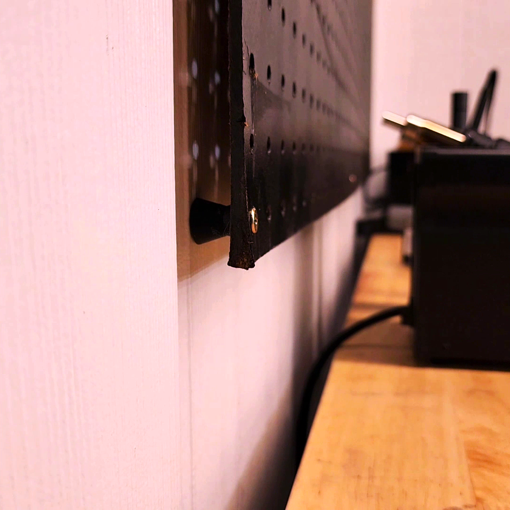 Wide Pegboard Standoffs For Fastening Pegboard On A Flat Surface.