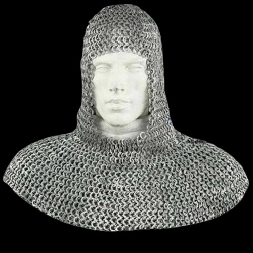 Chainmail Coif – Medieval Chain Mail Hood, 8mm Flat Rings