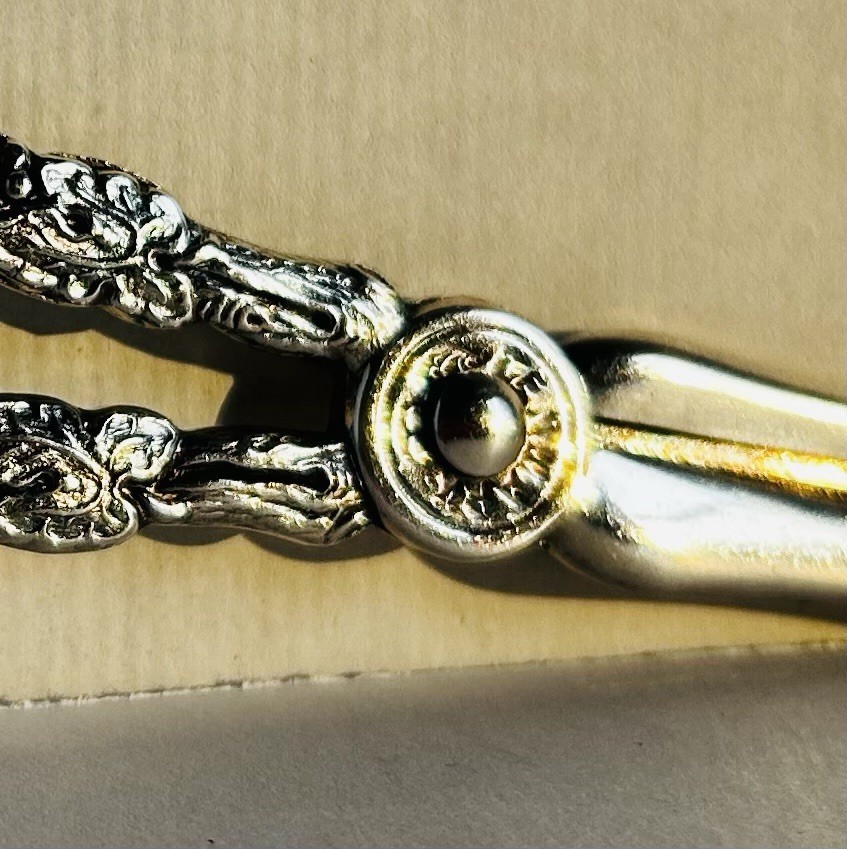 Antique Hans Jensen Silver Plate Grape Design Grape Shears Denmark