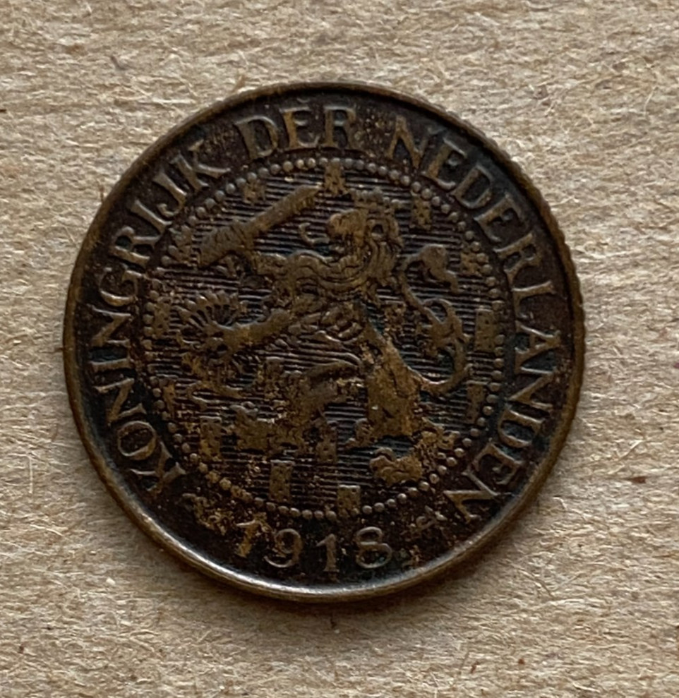 Netherlands, 1 Cent, 1918, KM#152