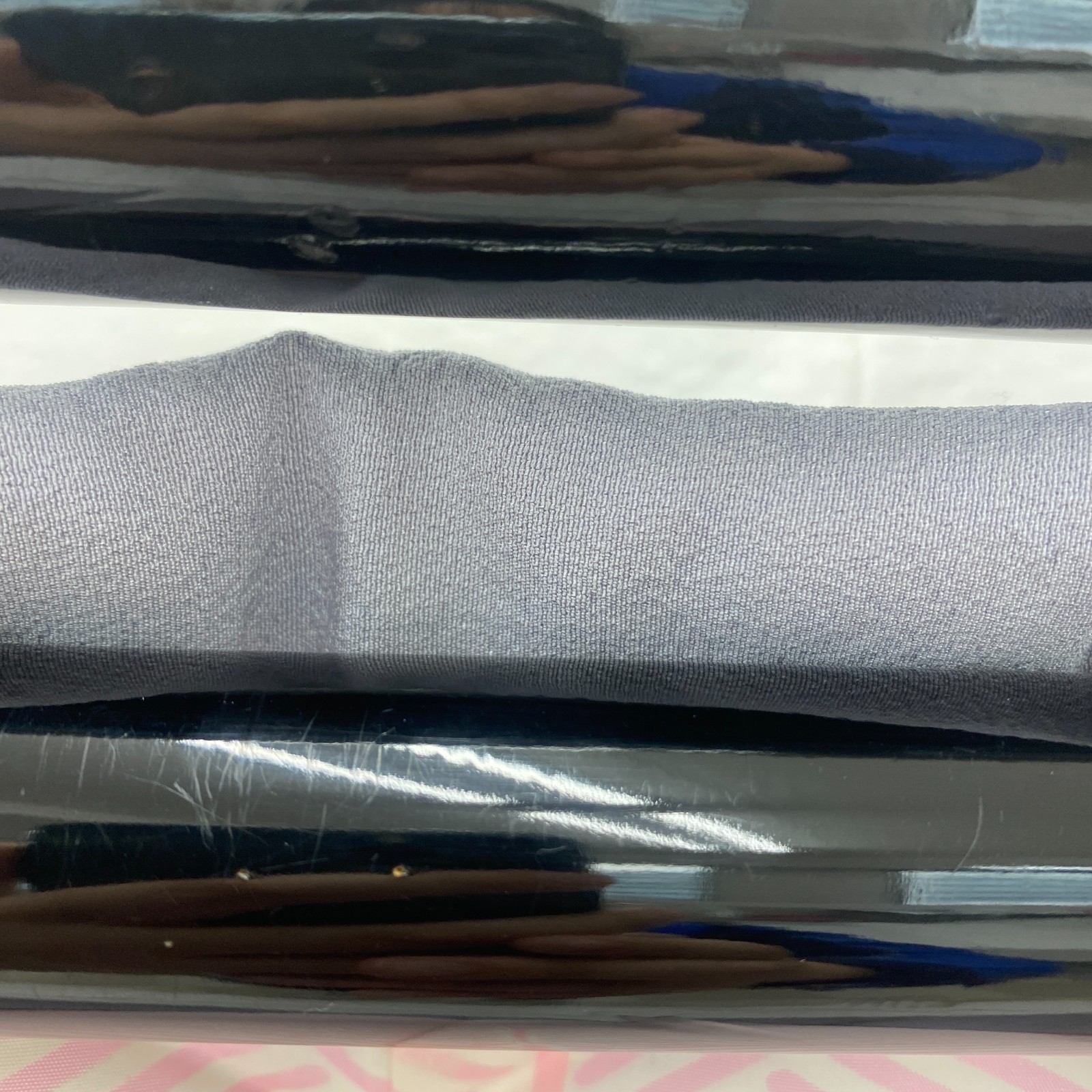 Japanese Vintage Kimono Haori Jacket Polyester Gray Traditional Authentic 35 in