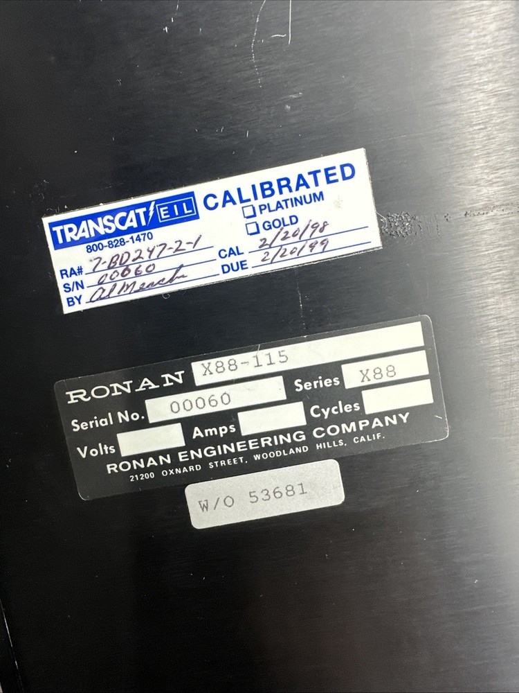 Ronan X88 Calibrator With Case Leads Manual UNTESTED*