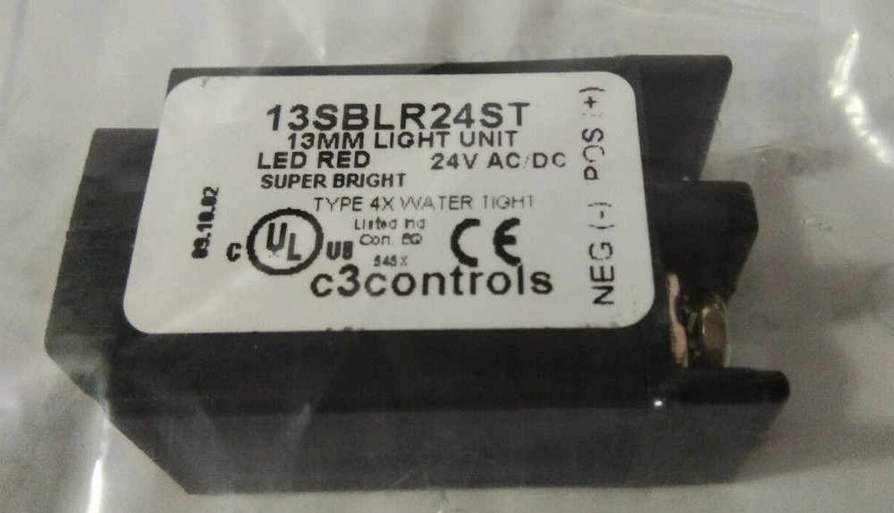 C3 Controls 13SBLR24ST Pilot Light 13mm Screw Terminal Pilot Light