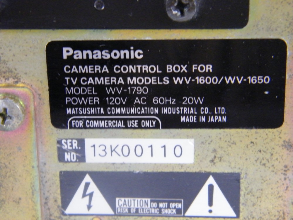 PANASONIC ~ CAMERA CONTROL BOX ~ MODEL NUMBER ~ WV-1790