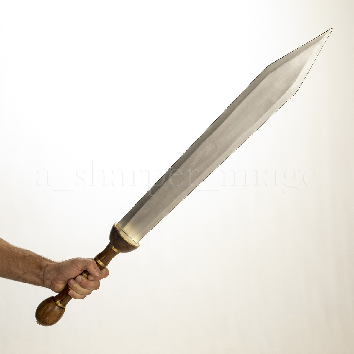 Full Size 33" Roman/Centurion Gladius Sword, Leather Sheath SOLID Sharpened
