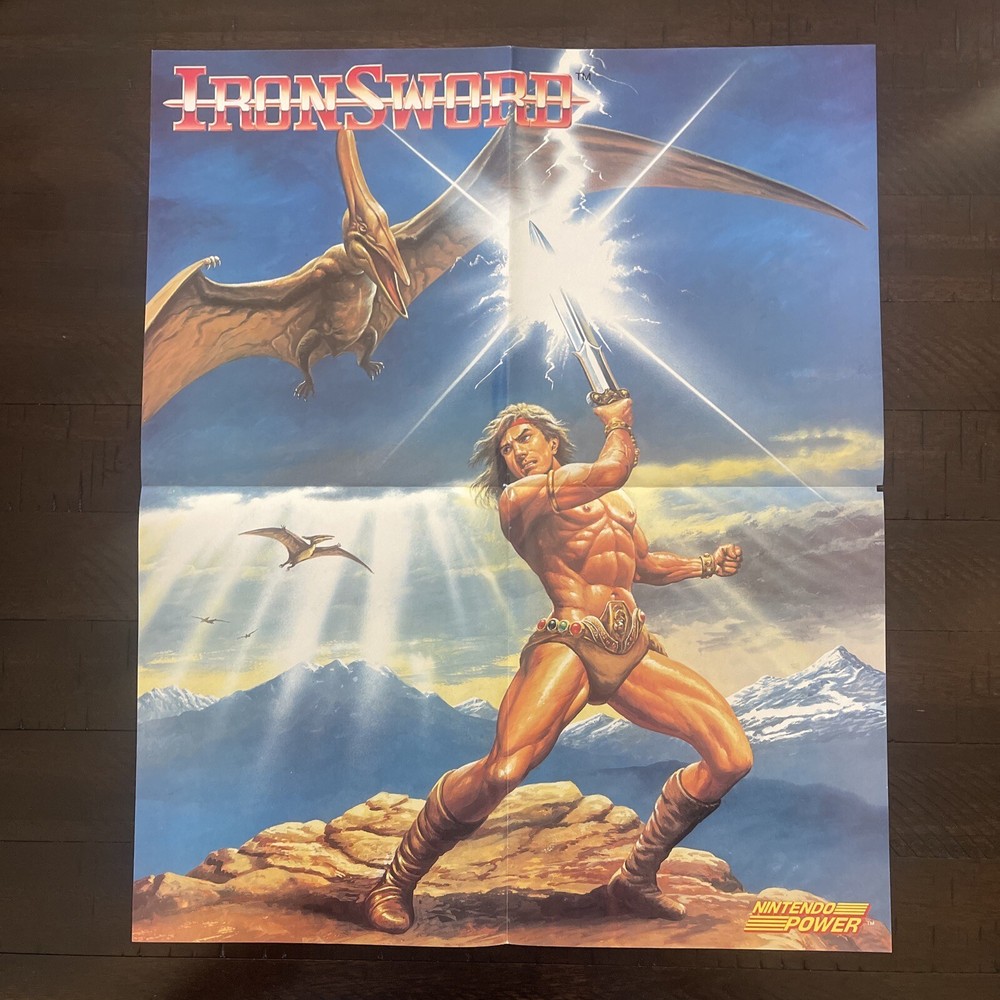 Nintendo Power Iron Sword Poster w Willow Map