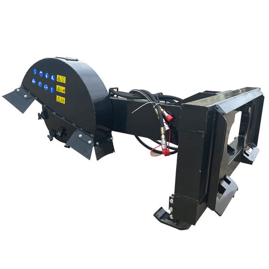 AGT Standard Flow Solid Heavy Duty Skid Steer Stump Grinder 24" Wheel 14-25GPM