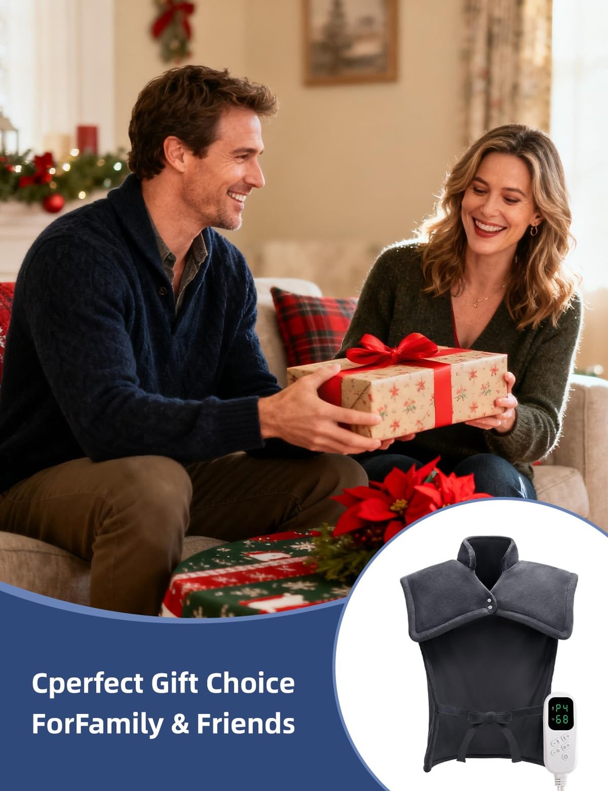 Heating Pad for Back and Period Pain Relief, for Shoulders, Abdomen & Waist, ...