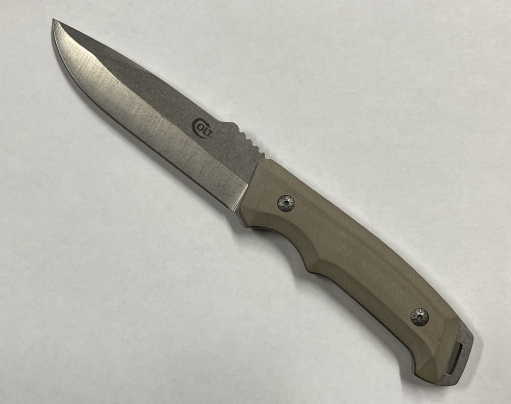 Colt Fixed Blade Knife Handle Stonewashed Blade Sheath CT656-NIB