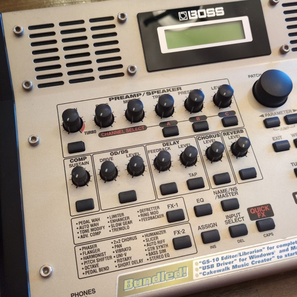 BOSS GS-10 Guitar Multi Effects Processor USB Audio Interface COSM Simulator