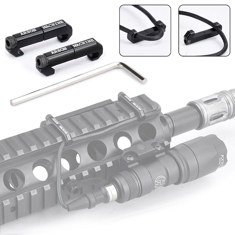 1/2 Set Pressure Switch Wire Slot For Tactical Flashlight/Laser Switch Fixed