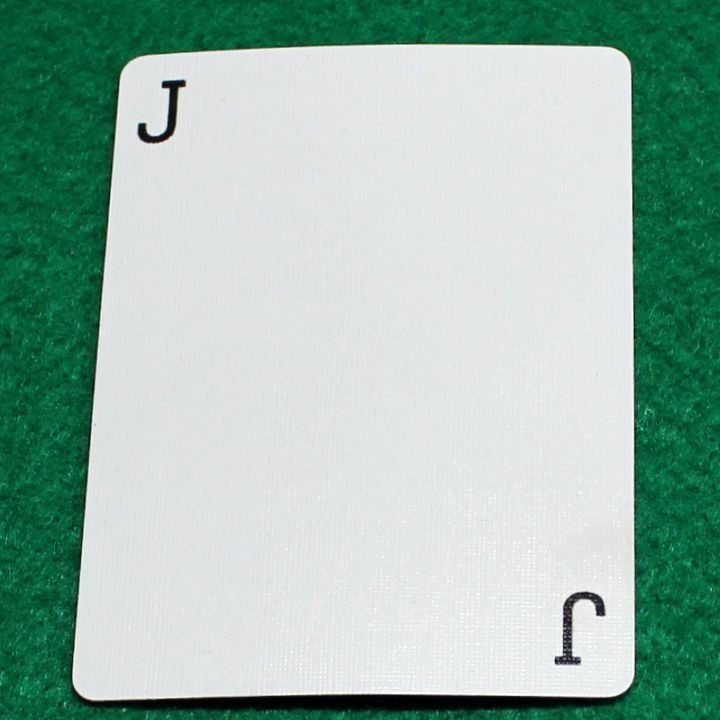 Black Jack, Missing Pips, Bicycle Printed Gaff Card, Red