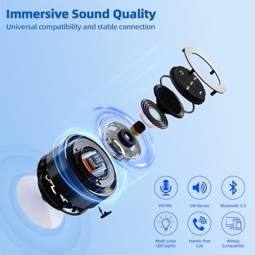 Mini Bluetooth Shower Speaker with Suction Cup, Wireless Shower Speaker