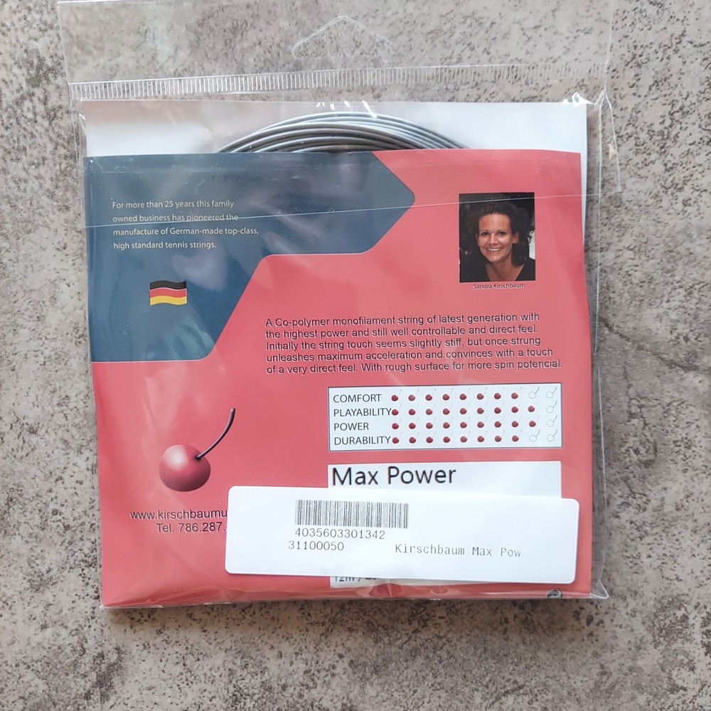 Kirschbaum Max Power 16/1.30 Tennis String Silver