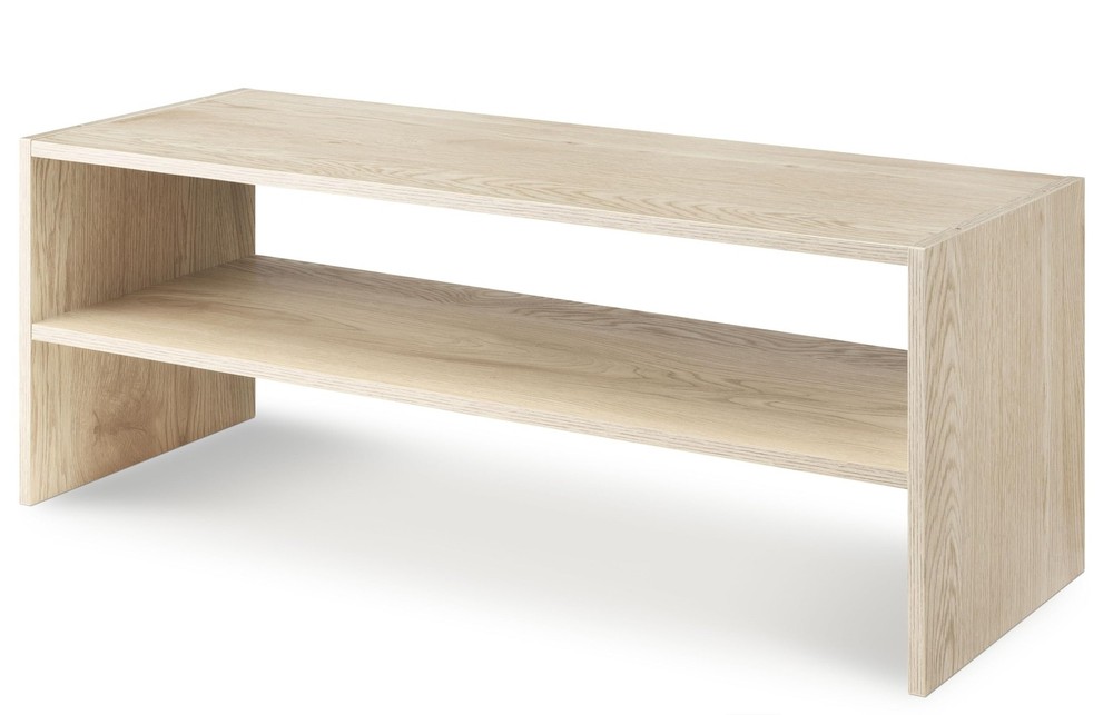 Whitmor Wood Stackable 2-Shelf Shoe Rack, White Oak, 31"
