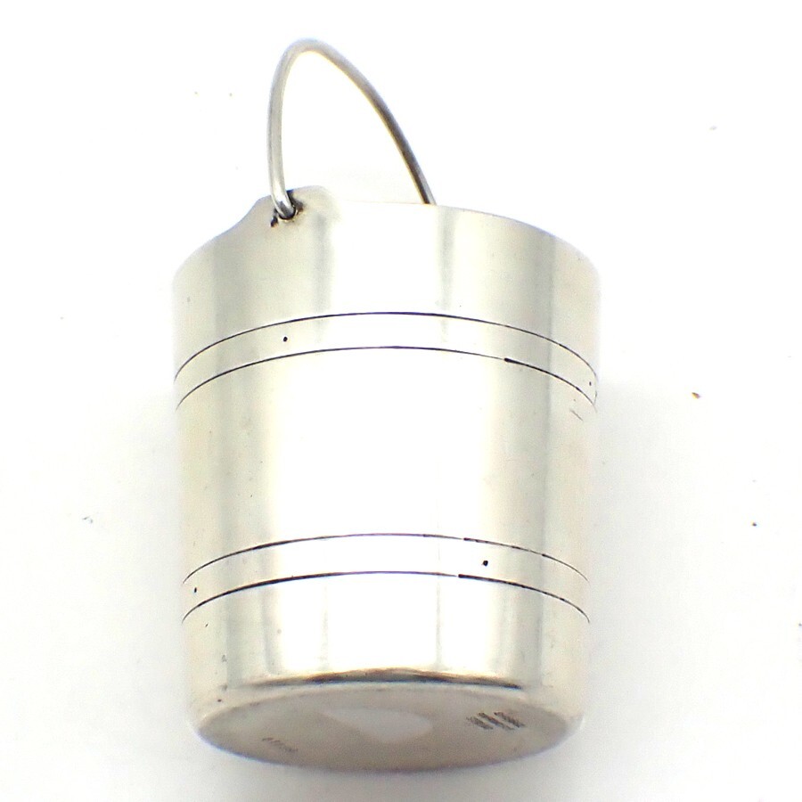 Bucket Form Cup Swing Handle Shreve Sterling Silver No Monograms
