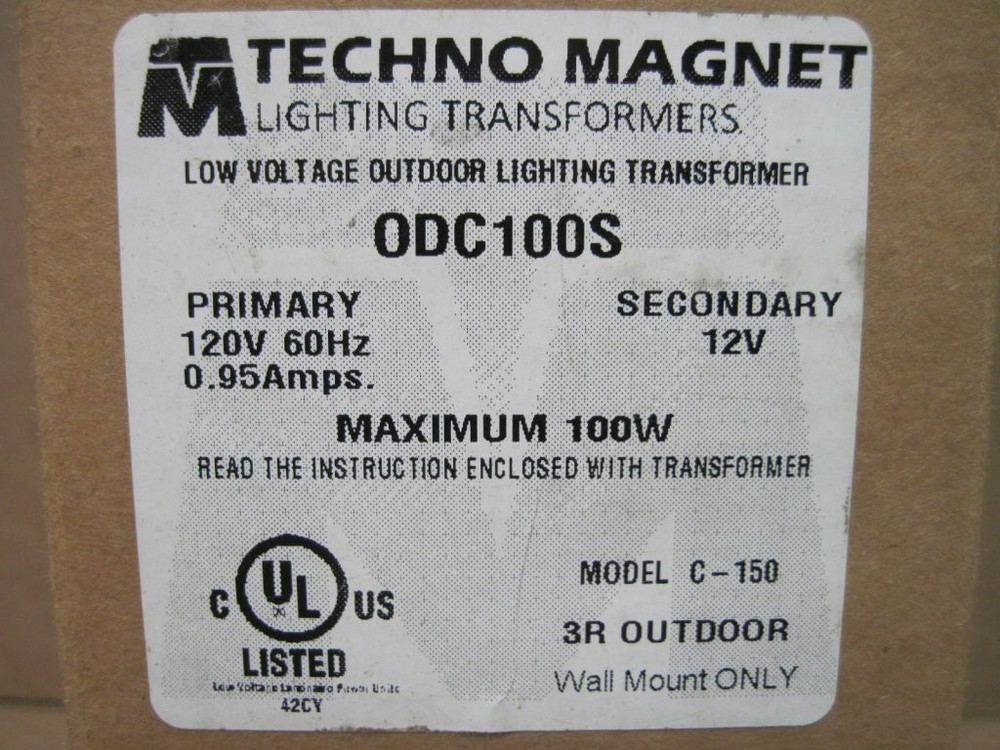Techno Magnet ODC100S Low Voltage Outdoor Lighting Transformer Wall Mount