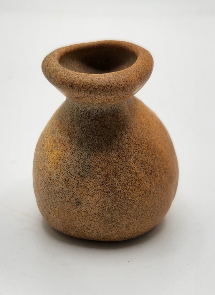 Miniature, Small Ceramic Brown Water Pitcher, 2"