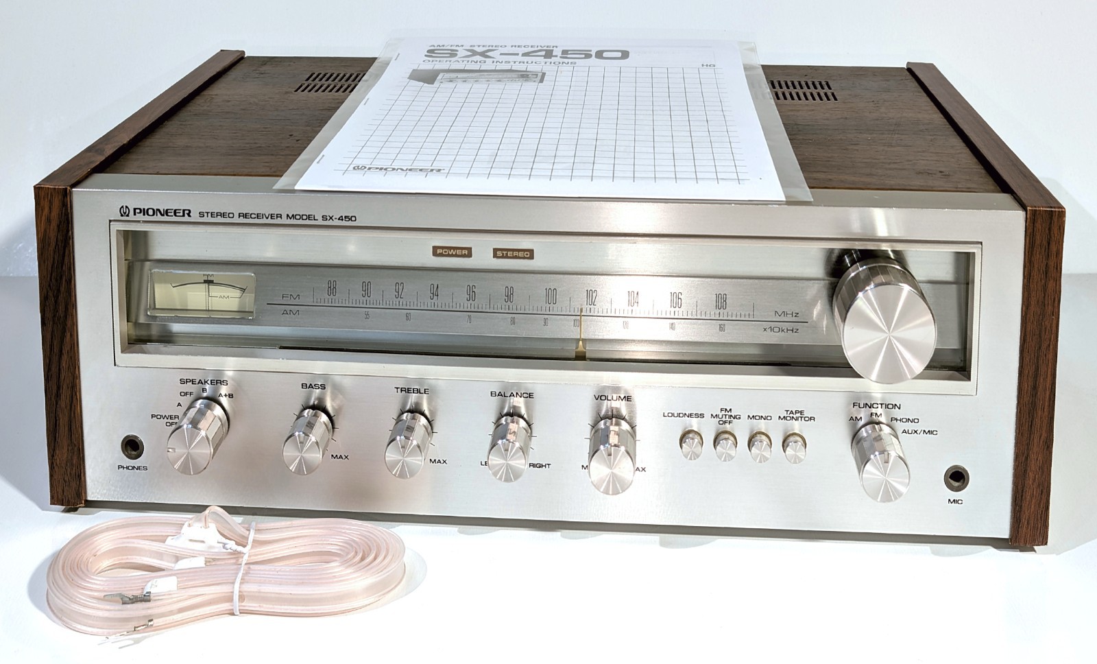 🔥【PRO SERVICED】Pioneer SX-450 30W Receiver~XSTR/CAP/P.SWITCH/LED MODS💥GUARANTY