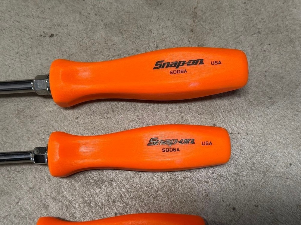 Snap-on SDD Orange 4pc Hard Grip Screwdriver Set [Used]