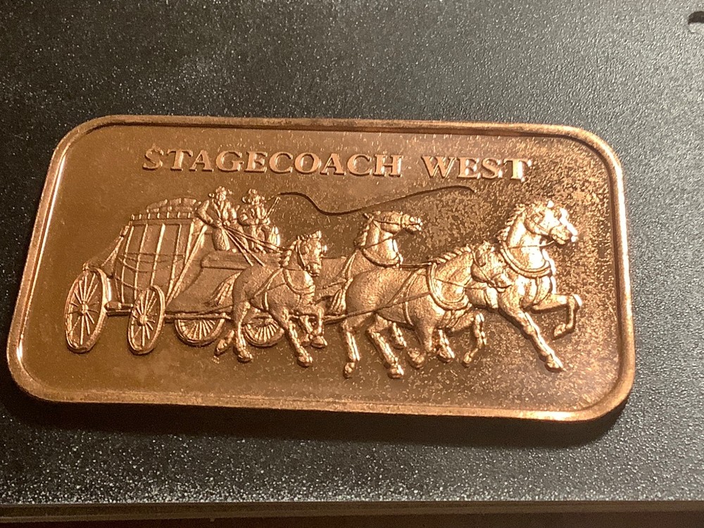 STAGECOACH WEST COPPER BAR - .625 oz