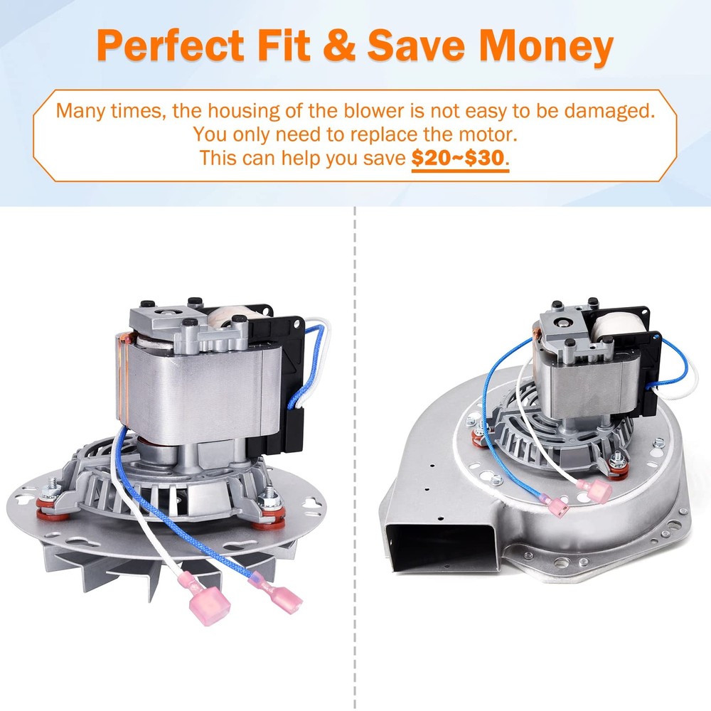 Criditpid Replacement A-E-027 Combustion Blower Motor for No, Silver