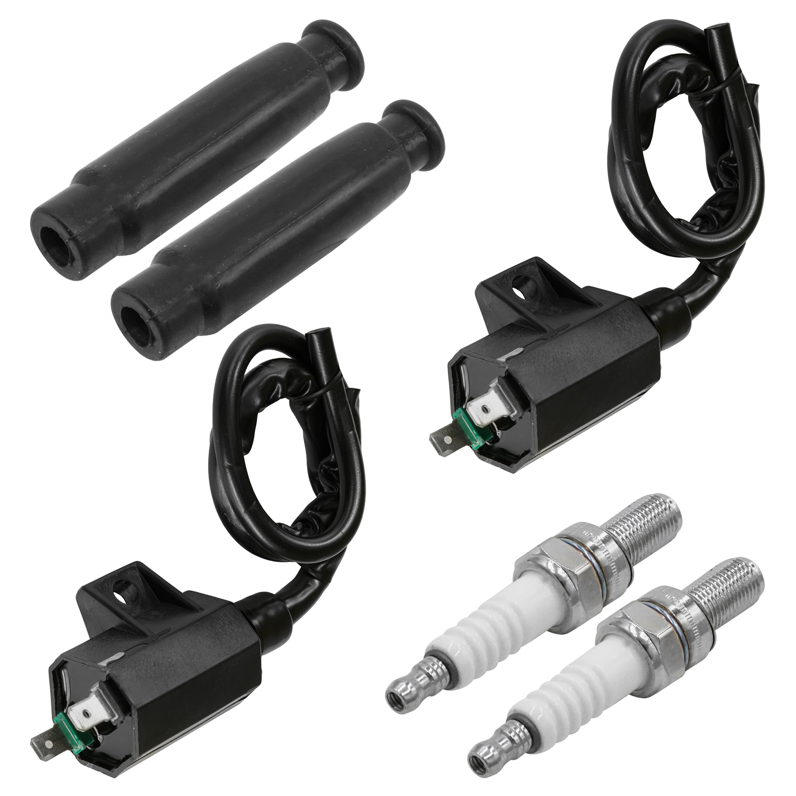 Ignition Coil w/Spark Plug & Cap for Kawasaki Prairie 650 KVF650 700 KVF700 4x4