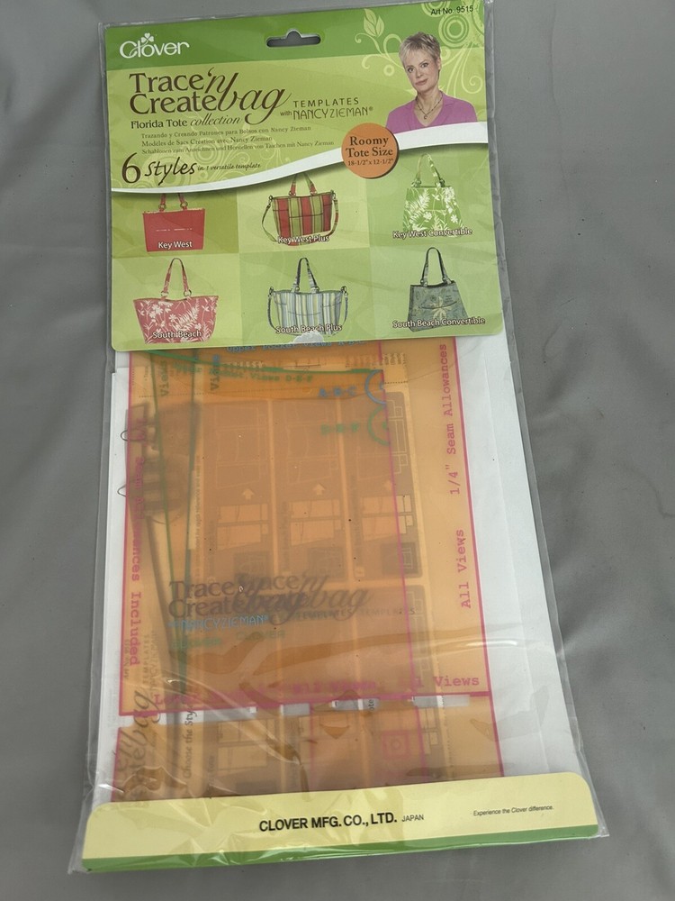 ‘Trace ‘N Create Bag’Templates With Nancy Zieman, 6 Different Styles - New