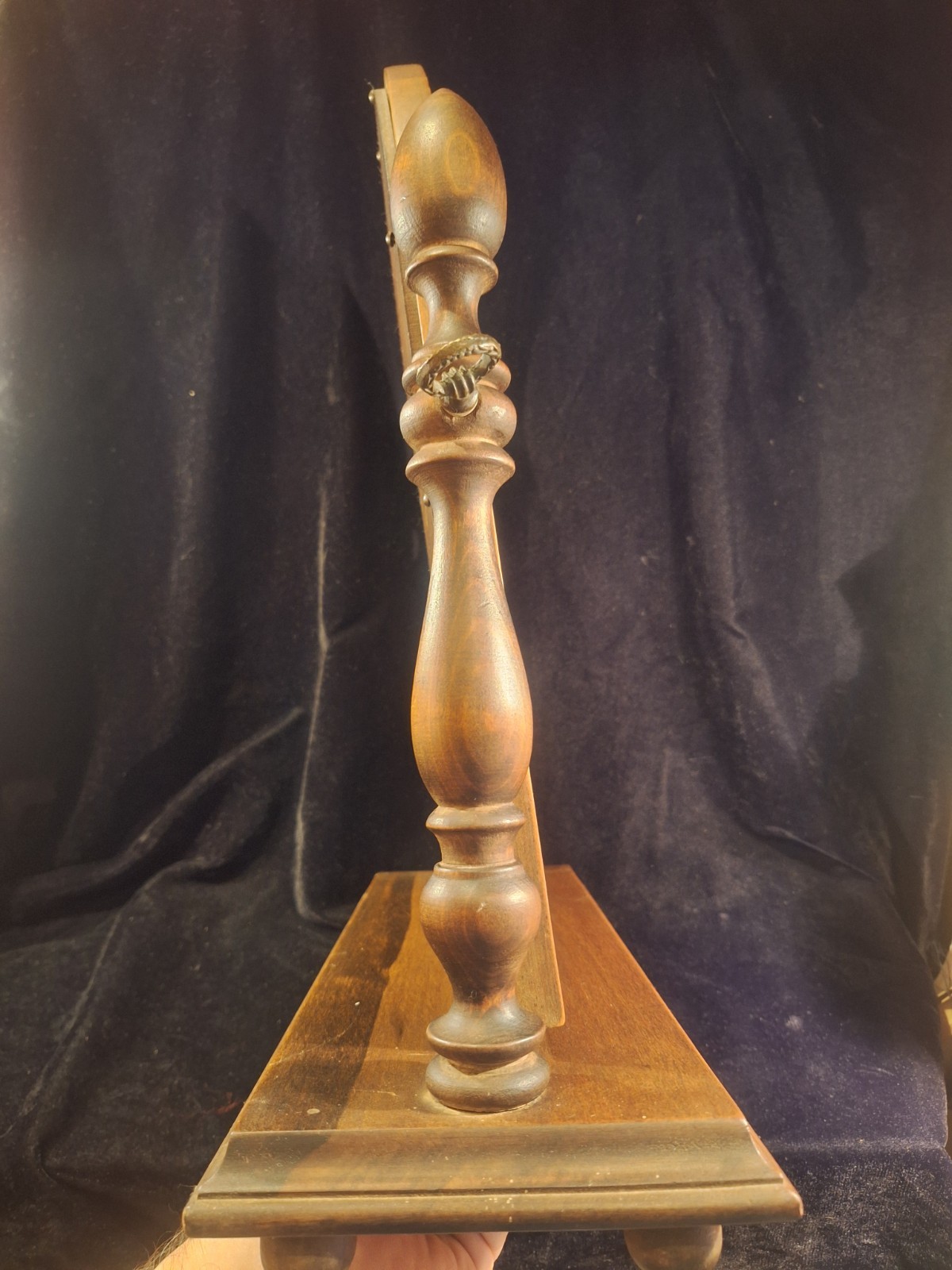 Antique Wood Tabletop Vanity Dressing Table Swivel Mirror by Schulze & Van Stee