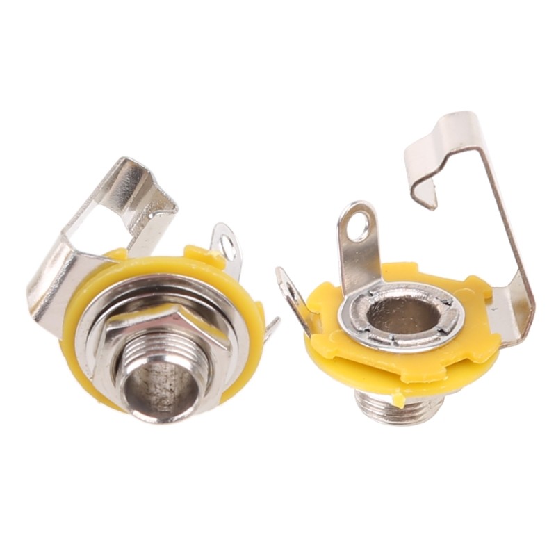 10Pcs 6.35mm (1/4inch) Female Stereo Socket Panel Mount JacksPatch Cables
