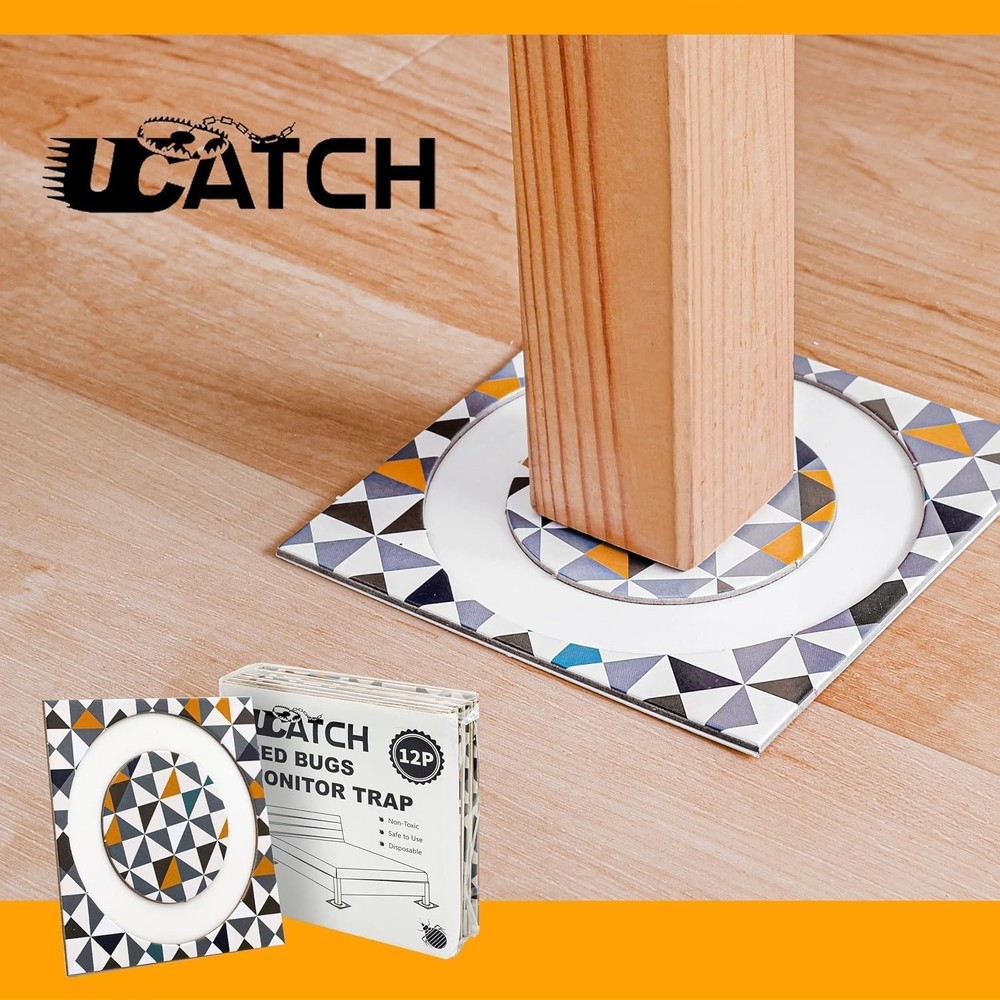 Bed Bug Interceptors for Bed Legs – 8 Pack Bed Bug Trap & Detector.