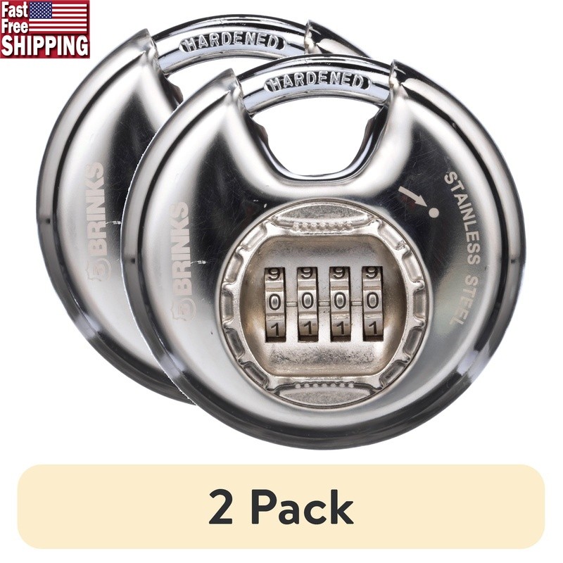 Resistant Discus Padlock Combination Lock Stainless Steel Security Storage Lock