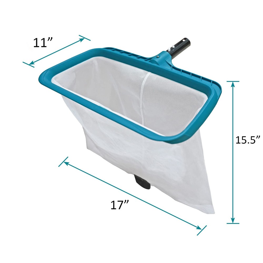 Professional Pool Skimmer Net, Heavy Duty Leaf Rake with Deep Mesh Bag
