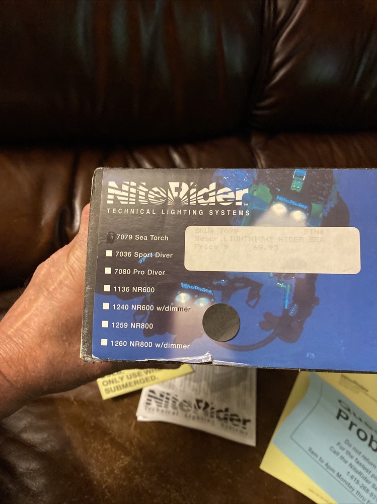 Niterider Technical Lighting Systems Under Water Dive Light Sea Torch 7079 NOS