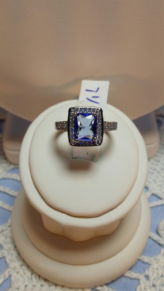 New Handcrafted Emerald Princess Ring Sterling Silver