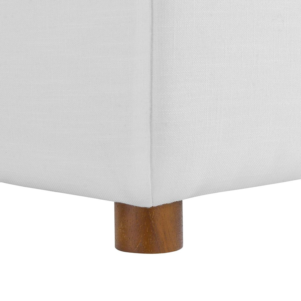 Modway Commix Down Filled Overstuffed Ottoman in Pure White