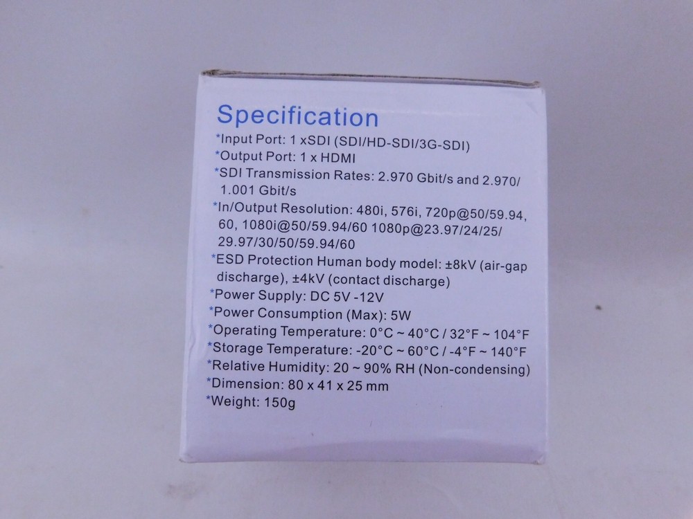 eSYNiC SDI to HDMI converter