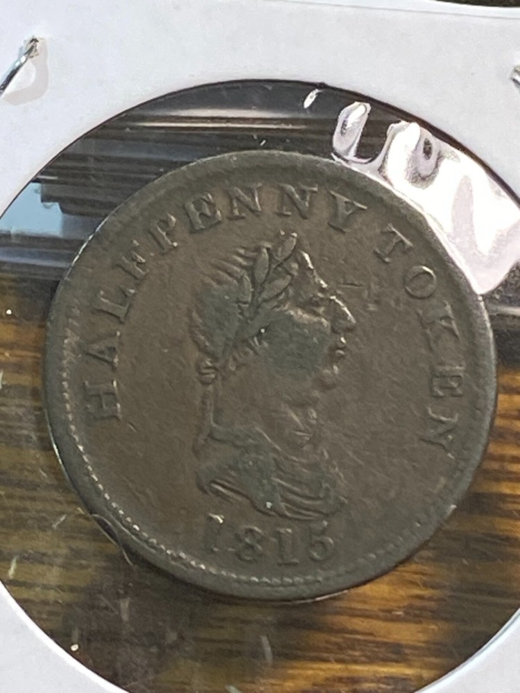 1820/5 Lower Canada Harp Halfpenny Token Nice Original VF CHRC