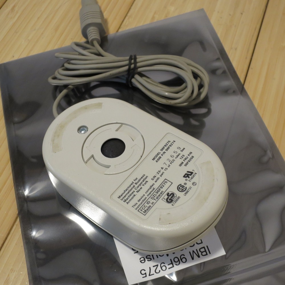 Original IBM Tank Mouse 96F9275 Wired 2 Button - Tested 06
