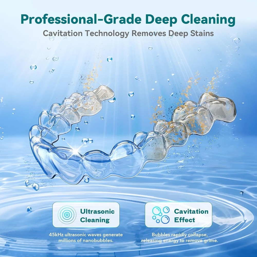 UV Dental Cleaner with Digital Timer: 4 Cleaning Modes