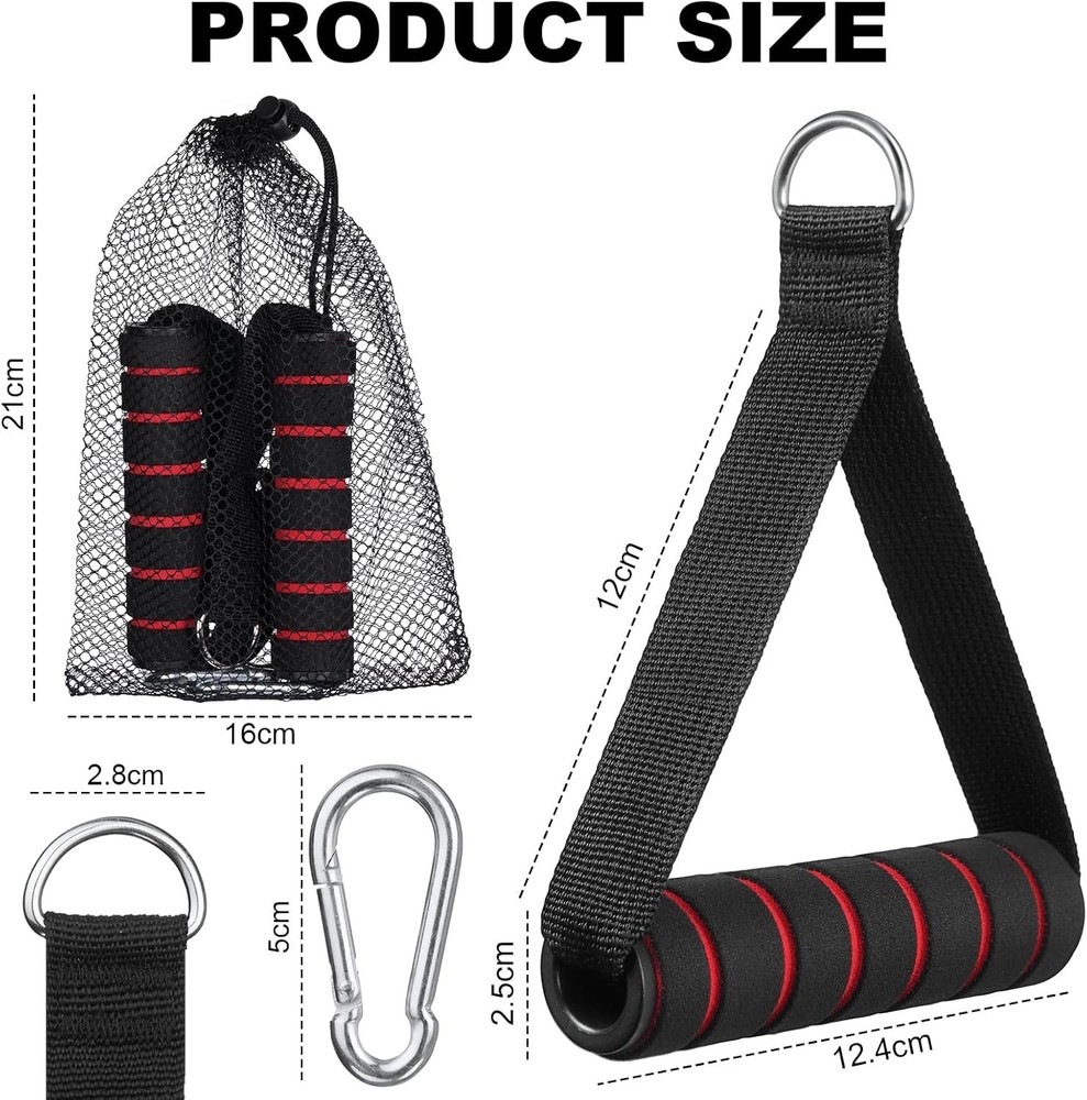 Exercise Handles, Replacement Cable Machine Attachments for Home Gym Equipment