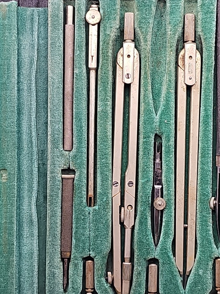 Vintage Dietzen "PREP" Drafting Tools and Compass Set 1087 Germany