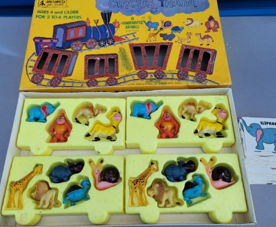 Very Rare 1976 John Ladell Circus Train Board Game