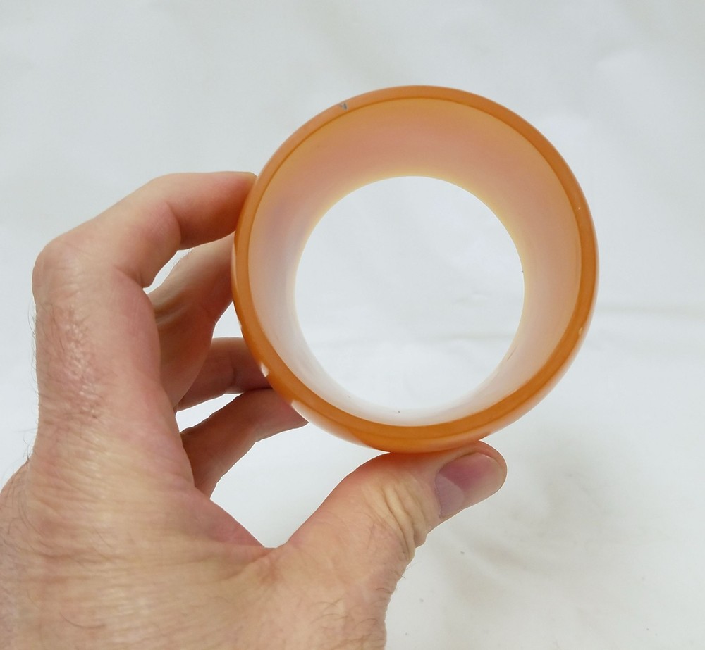 Large Antique Bakelite Cuff Bracelet ORANGE