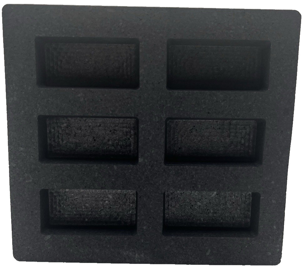 Graphite Ingot Mold For Casting (6) Cavity 5 oz Gold Bar