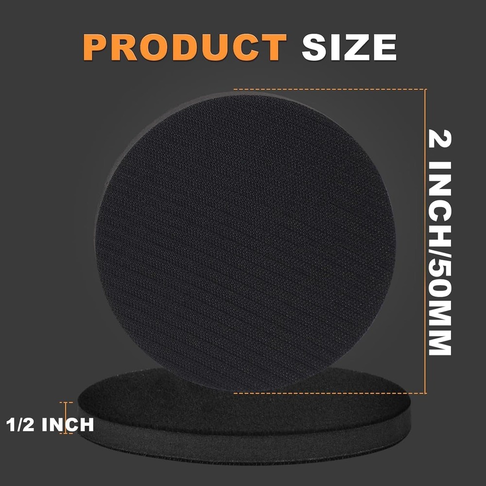 2 Inch Interface Pad: 9 Pack Hook & Loop Foam Sanding Discs Backing Pads Repl...